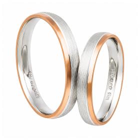 Βέρες Γάμου Ασήμι & Ροζ Χρυσός, Κ9-Κ14 SKU-10933