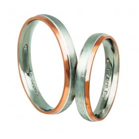 Βέρες Γάμου Ασήμι & Ροζ Χρυσός, Κ9-Κ14 SKU-10933