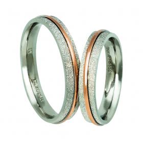 Βέρες Γάμου Ασήμι & Ροζ Χρυσός, Κ9-Κ14 SKU-10968