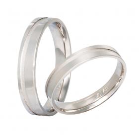 Βέρες Γάμου Λευκόχρυσος, Κ9-Κ14 SKU-10296