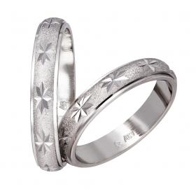 Βέρες Γάμου Λευκόχρυσος, Κ9-Κ14 SKU-10694