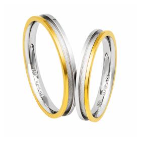 Βέρες Γάμου Λευκόχρυσος & Χρυσός, Κ9-Κ14 SKU-10769