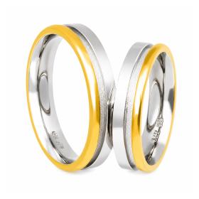 Βέρες Γάμου Λευκόχρυσος & Χρυσός, Κ9-Κ14 SKU-10799