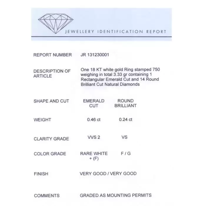 SKU-10495 / Δαχτυλίδι Λευκόχρυσος Κ18 με Διαμάντια
