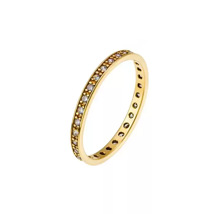 SKU-10250 / Δαχτυλίδι Ολόβερο Χρυσός Κ14 με Ζιργκόν