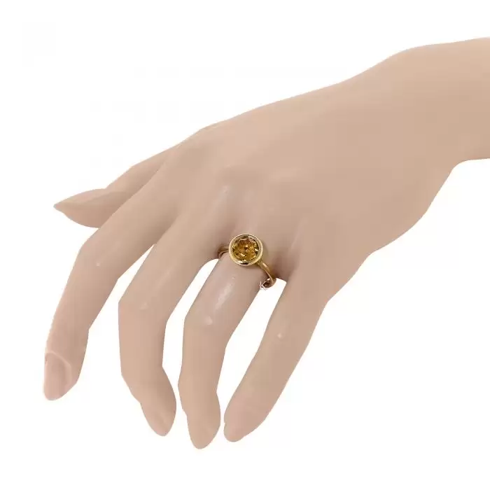 SKU-10353 / Δαχτυλίδι Χρυσός Κ14 με Citrine