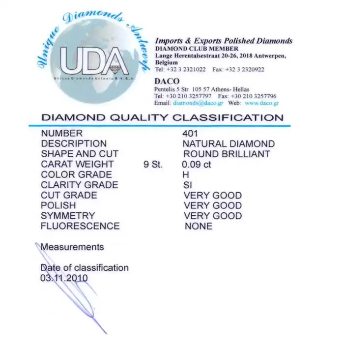 SKU-10428 / Μονόπετρο Δαχτυλίδι Λευκόχρυσος Κ18 με Διαμάντια

