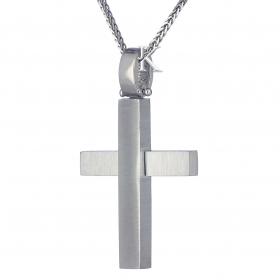 Σταυρός Ανδρικός Μοντέρνος Λευκόχρυσος Κ14 SKU-10145