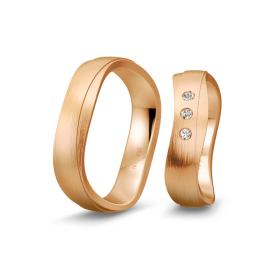Βέρες Breuning Platin Design,Ρόζ Χρυσός με Διαμάντια,Κ14-Κ18 SKU-11559