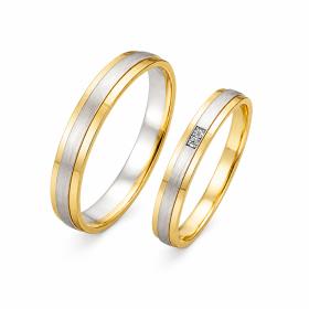 Βέρες Breuning Σειρά Smart Line Slim, Λευκόχρυσος & Χρυσός με Διαμάντια, Κ8-Κ14-Κ18 SKU-11601
