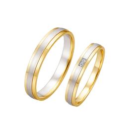 Βέρες Breuning Σειρά Smart Line Slim, Λευκόχρυσος & Χρυσός με Διαμάντια, Κ8-Κ14-Κ18 SKU-11601