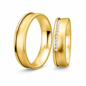 Βέρες Breuning Comfort Fit, Χρυσός με Διαμάντια, Κ8-Κ14-Κ18 SKU-11613