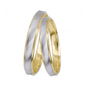 Βέρες Γάμου Λευκόχρυσος & Χρυσός, Κ9-Κ14 SKU-11520