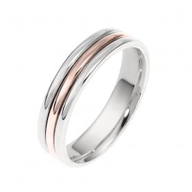 Βέρες Γάμου Λευκόχρυσος & Ρόζ Χρυσός, Κ9-Κ14 SKU-11190