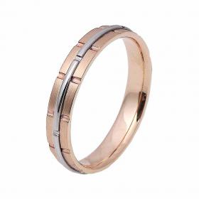 Βέρες Γάμου Λευκόχρυσος & Ρόζ Χρυσός, Κ9-Κ14 SKU-11211