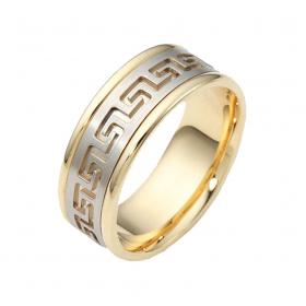 Βέρες Γάμου Λευκόχρυσος & Χρυσός, Κ9-Κ14 SKU-11203