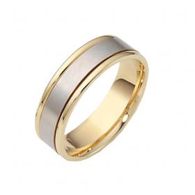 Βέρες Γάμου Λευκόχρυσος & Χρυσός, Κ9-Κ14 SKU-11208