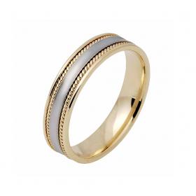 Βέρες Γάμου Λευκόχρυσος & Χρυσός, Κ9-Κ14 SKU-11212