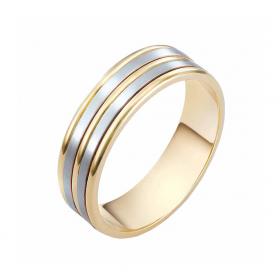 Βέρες Γάμου Λευκόχρυσος & Χρυσός, Κ9-Κ14 SKU-11213