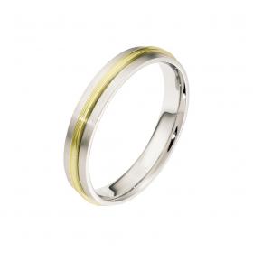 Βέρες Γάμου Λευκόχρυσος & Χρυσός, Κ9-Κ14 SKU-11240