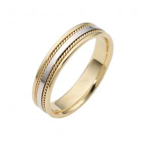 Βέρες Γάμου Λευκόχρυσος & Χρυσός, Κ9-Κ14 SKU-11242