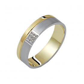 Βέρες Γάμου Λευκόχρυσος & Χρυσός, Κ9-Κ14 SKU-11244