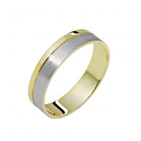 Βέρες Γάμου Λευκόχρυσος & Χρυσός, Κ9-Κ14 SKU-11249