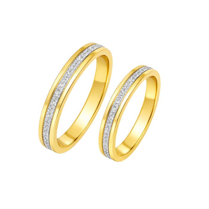 Βέρες Γάμου Λευκόχρυσος & Χρυσός, Κ9-Κ14 SKU-11348