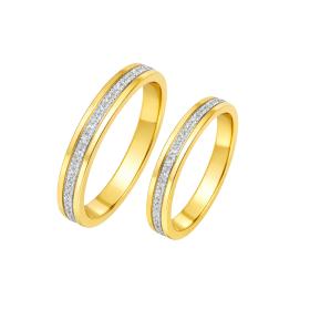 Βέρες Γάμου Λευκόχρυσος & Χρυσός, Κ9-Κ14 SKU-11348