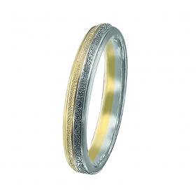 Βέρες Γάμου Λευκόχρυσος & Χρυσός, Κ9-Κ14 SKU-11357