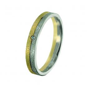 Βέρες Γάμου Λευκόχρυσος & Χρυσός, Κ9-Κ14 SKU-11363