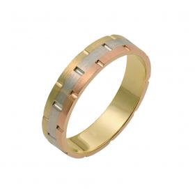 Βέρες Γάμου Λευκόχρυσος & Χρυσός & Ροζ Χρυσός, Κ9-Κ14 SKU-11239