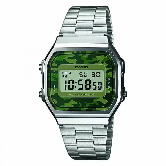 SKU-11041 / CASIO Collection Camouflage Army Stainless Steel Bracelet