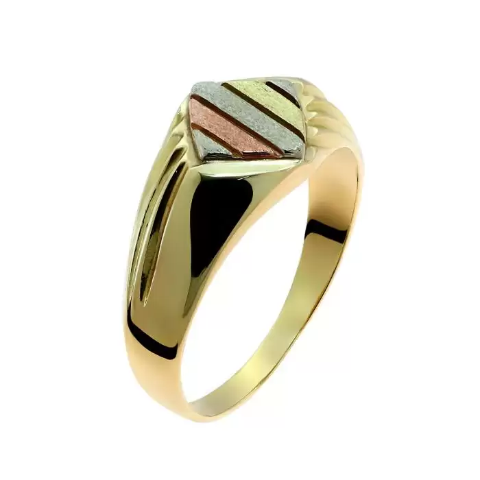 SKU-11257 / Δαχτυλίδι Χρυσός & Λευκόχρυσος & Ροζ Χρυσός Κ14

