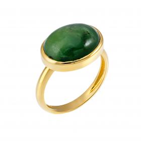 Δαχτυλίδι Χρυσός Κ14 με Jade SKU-11743