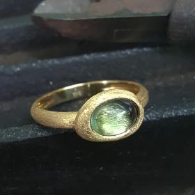 Δαχτυλίδι Χρυσός Κ14 με Peridot SKU-11763