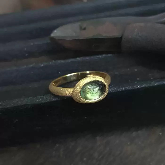 Δαχτυλίδι Χρυσός Κ14 με Peridot SKU-11763