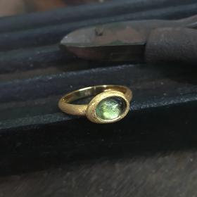 Δαχτυλίδι Χρυσός Κ14 με Peridot SKU-11763