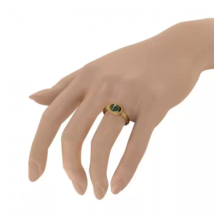 Δαχτυλίδι Χρυσός Κ14 με Peridot SKU-11763