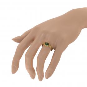 Δαχτυλίδι Χρυσός Κ14 με Peridot SKU-11763