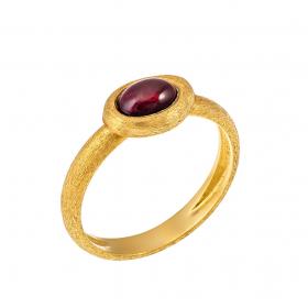 Δαχτυλίδι Χρυσός Κ14 με Rhodolite SKU-11761