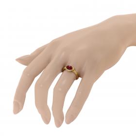 Δαχτυλίδι Χρυσός Κ14 με Rhodolite SKU-11761