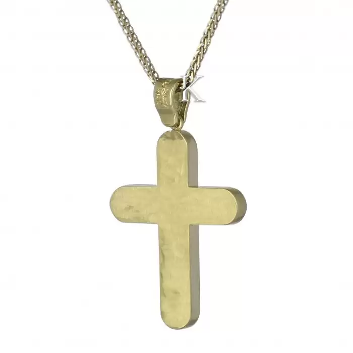 Σταυρός Facad’oro Χρυσός Κ18 Διπλής Όψεως.