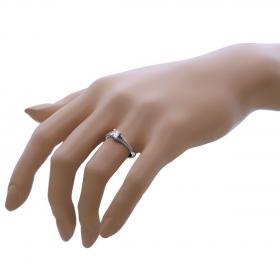 Μονόπετρο Diamond Jools Λευκόχρυσος Κ18 με Διαμάντια SKU-12718