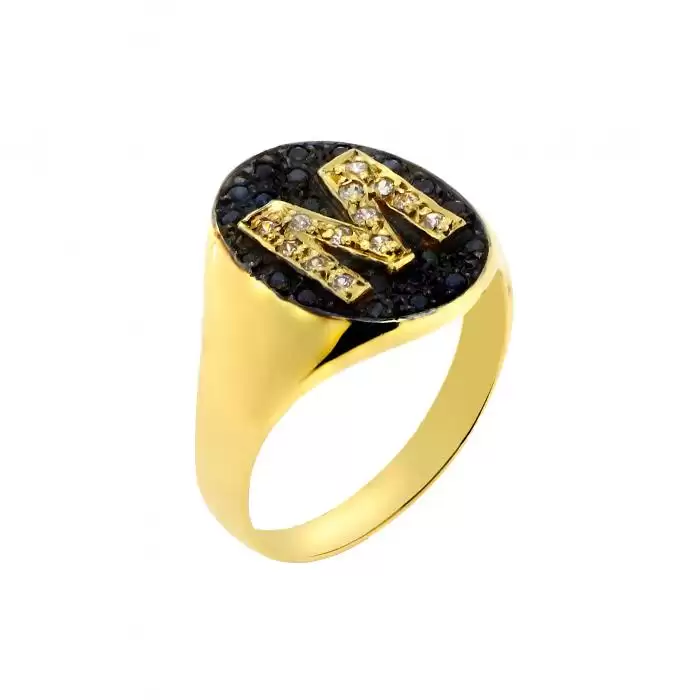 SKU-13745 / Δαχτυλίδι  Chevalier Χρυσός Κ14 με Ζιργκόν
 
