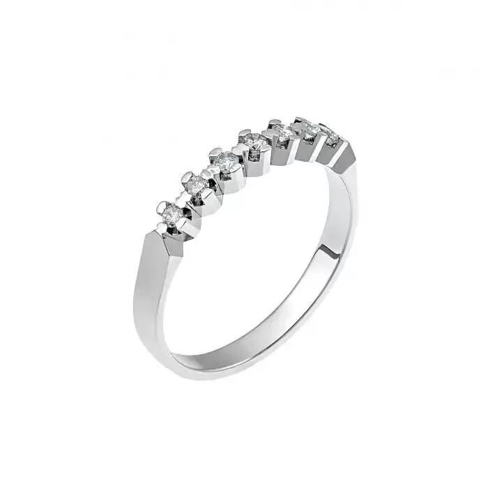 SKU-13509 /  Δαχτυλίδι Λευκόχρυσος Κ18 με Διαμάντια
