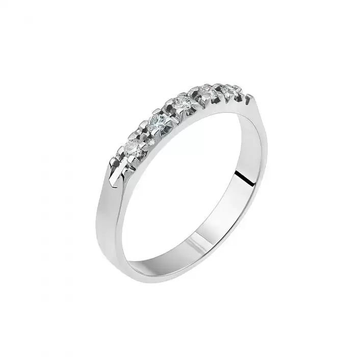 SKU-13510 /  Δαχτυλίδι Λευκόχρυσος Κ18 με Διαμάντια
 