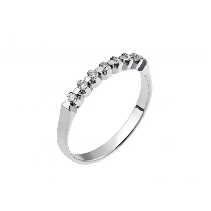 SKU-13514 / Δαχτυλίδι Λευκόχρυσος Κ18 με Διαμάντια

