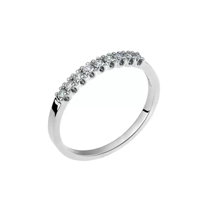 SKU-13515 /  Δαχτυλίδι Λευκόχρυσος Κ18 με Διαμάντια
