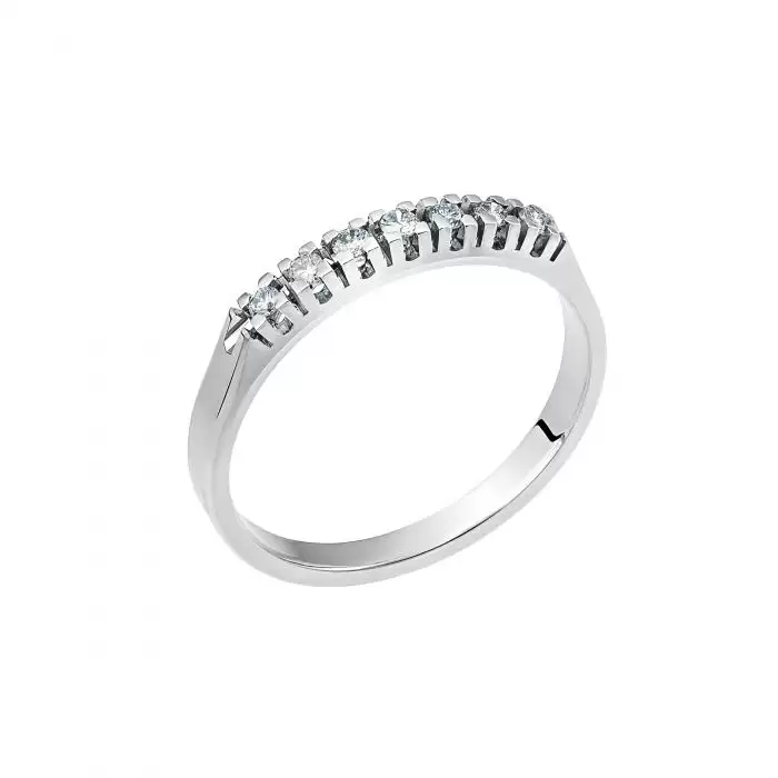 SKU-13519 / Δαχτυλίδι Λευκόχρυσος Κ18 με Διαμάντια
 